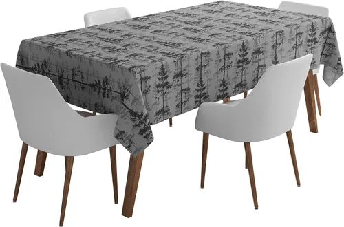 Vista 32 de Mantel cuadrado para interiores y exteriores de 58 x 58 pulgadas, mantel cuadrado impermeable para mesa de patio, manteles de primavera/verano