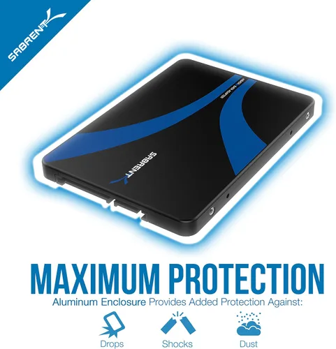 Vista 7 de Sabrent Adaptador de Carcasa de Aluminio mSATA a SATA III de 2.5 Pulgadas (EC-MSSA)