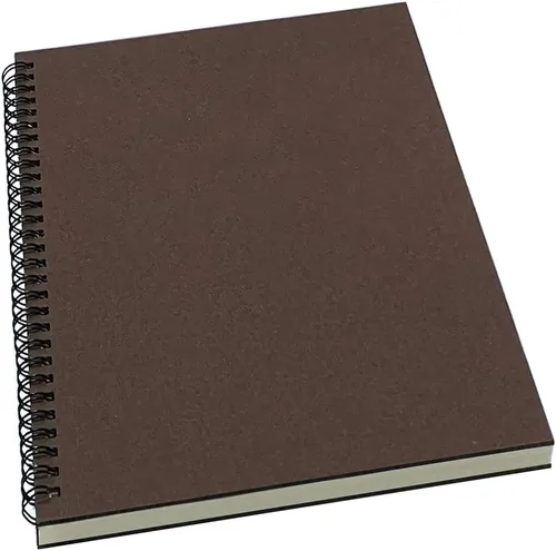 Vista 7 de YUREE - Cuaderno con espiral a rayas, de tapa dura, con papel Kraft B5