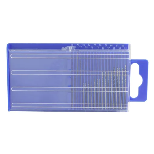 Vista 5 de Hordion Juego de 20 piezas de micro brocas, brocas pequeñas HSS de precisión para tallar joyas de madera (61-80)