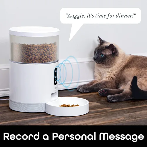 Vista 5 de Geeni - Comedero inteligente automático para perros y gatos de 4 litros, control Wi-Fi compatible con Alexa y Google Home