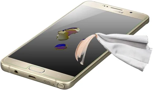 Vista 5 de LUVVITT Protector de pantalla de vidrio templado premium para Samsung Galaxy Note 5 (con aplicador súper fácil), transparente