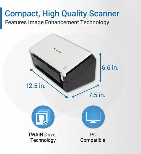 Vista 7 de Visioneer Escáner dúplex Patriot H60 con alimentador de documentos