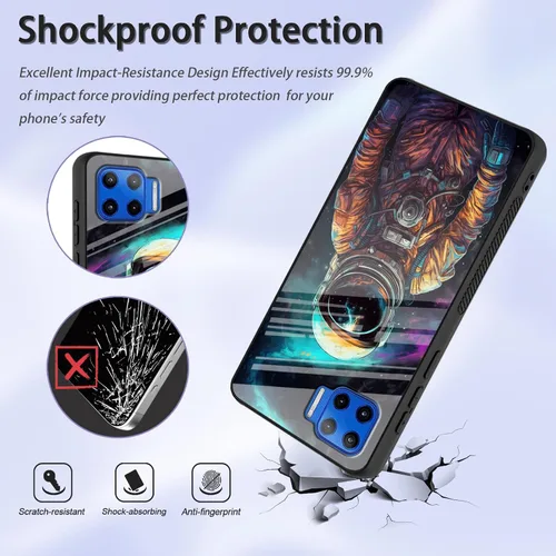 Vista 139 de Funda para Motorola Moto Edge 2022, cubierta trasera de vidrio templado con protector de pantalla, funda protectora a prueba de golpes para Motorola
