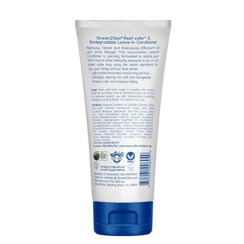 Vista 2 de Stream2Sea - Acondicionador de cabello sin sulfato sin enjuague con protección solar, 1 onza cada uno, paquete de 3