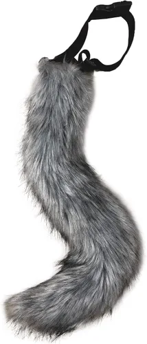 Vista 2 de Fox Tail - Diademas de orejas, guantes de garras y cinturones de colita de diferentes animales para fiestas de disfraces, fiestas de Haloween