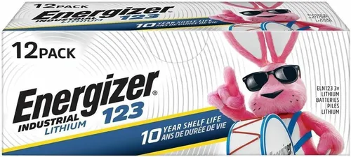 Vista 2 de Energizer Baterías industriales de litio, 123, paquete de 12 baterías, ELN123-12