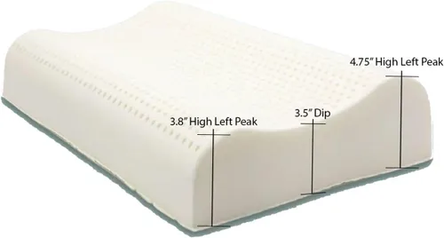 Vista 2 de Almohada de contorno para cuello, 100% látex orgánico.