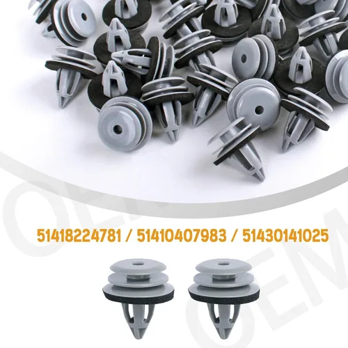 Vista 6 de Xislet 120Pcs Clips de Retención para Panel de Embellecedor de Puerta Compatibles con BMW Serie 3, 5, 7, Modelos E36, E34, E38, E39, M3, X1, X3, X4