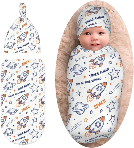 Vista 9 de Burrito Taco Tortilla Manta para recién nacido con juego de gorro, manta suave y elástica, regalo divertido para la ducha de niños y niñas Tortilla