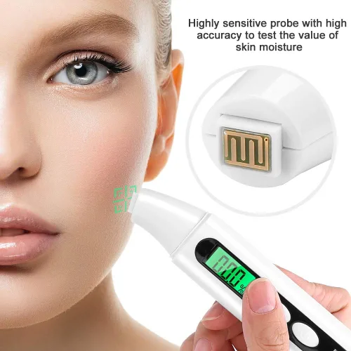 Vista 2 de Analizador de piel, detector digital de cara, analizador de aceite, monitor con pantalla LCD para viajes, hogar, salón de belleza