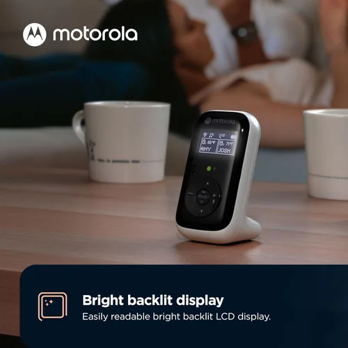 Vista 6 de Motorola Nursery Monitor de audio para bebé, doble habitación HD, rango de 1500 pies, luz nocturna, audio de 2 vías, sin audio WiFi solo con unidad