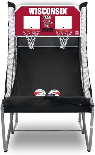 Vista 28 de Pop-A-Shot - Home Dual Shot with NCAA Graphics l Sensor Scoring l 16 Game Modes l 7 Balls l Foldable Storage l for All NCAA Fans