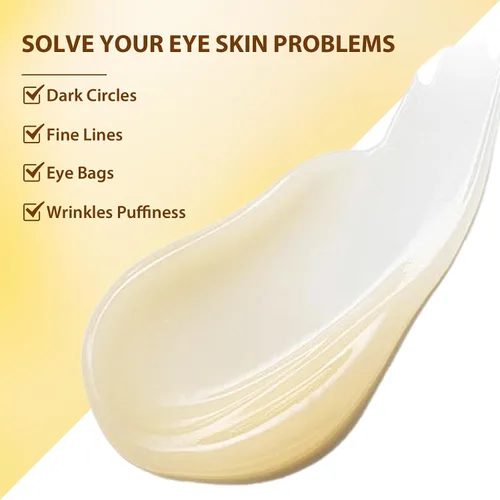 Vista 3 de Suero para ojos con 5% de cafeína, retinol, niacinamida y ácido hialurónico, bálsamos oculares con tratamiento antienvejecimiento para ojeras