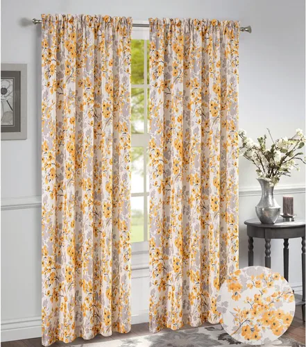 Vista 3 de Panel de ventana con bolsillo para barra de impresión jacquard Brandy, aguamarina, 54 x 84 pulgadas