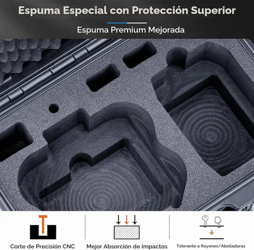 Vista 4 de Lykus Titan N200 - Carcasa rígida impermeable para DJI Neo 2 y controlador Estuche rígido
