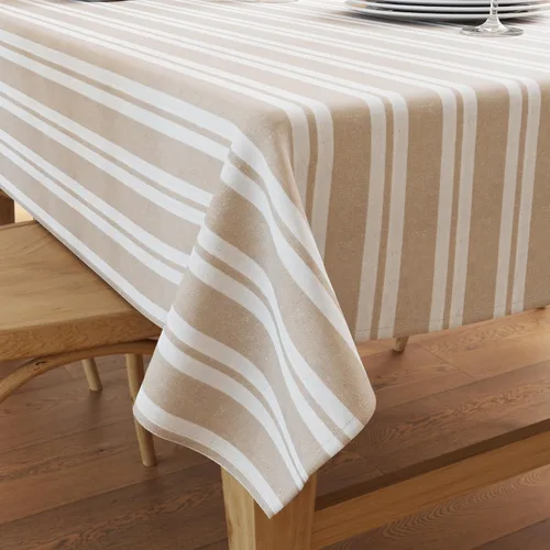 Vista 33 de Encasa XO Mantel cuadrado de algodón 35"x35" Franca Beige Checks Cheques Franca Beige