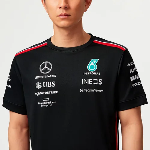 Vista 4 de Mercedes AMG Petronas Formula One Team - Colección oficial de productos de Fórmula 1 - Camiseta del equipo 2023 - Negro - Hombre - Talla XL