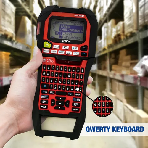 Vista 3 de LABELWORKS Paquete de etiquetado personalizado Car Guy - LW-PX900PCD Kit de etiquetado industrial, cartucho de cinta 211STBWPX - Cinta industrial