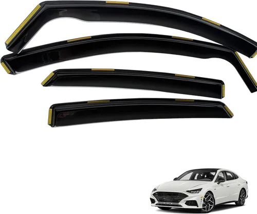 Vista 31 de inchannel - Visera de ventana compatible con Toyota 4Runner 2010-2024, protectores de lluvia, deflector de viento, humo, 4 piezas