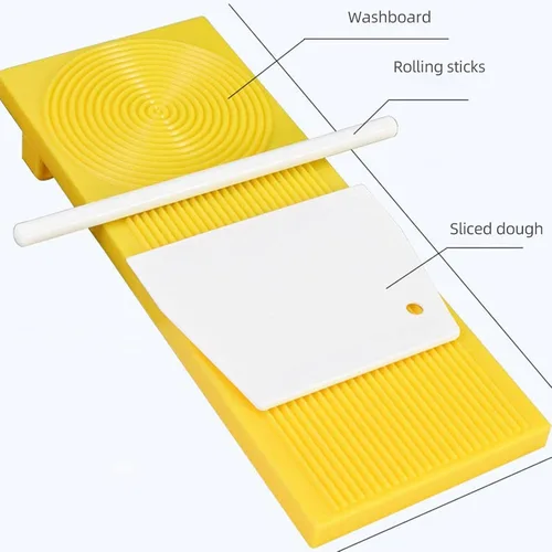 Vista 5 de Naysku Tabla de pasta de macarrones de espagueti, juego de tablero multifuncional de ñoquis, kit de molde de pasta hecho a mano, suplemento