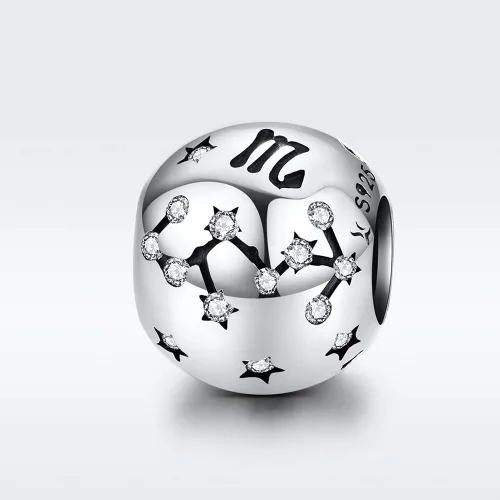 Vista 3 de LAMOONY Abalorio de constelación de plata de ley 925 para cumpleaños, aniversario, amor, fe para pulsera Pandora