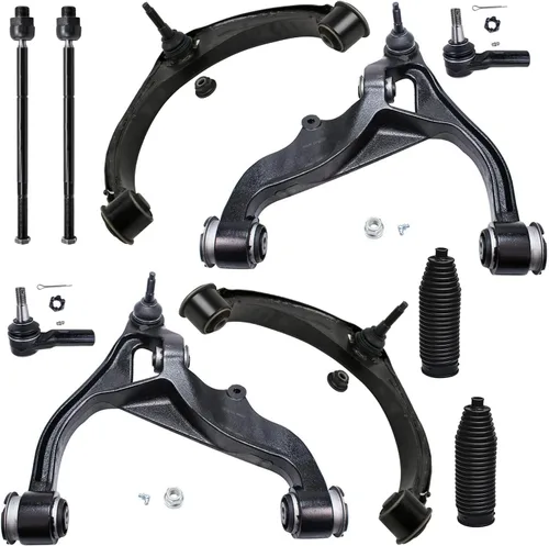 Vista 142 de Detroit Axle - Kit de suspensión delantera de 10 piezas para Chevrolet Trailblazer GMC Envoy 2004-2007 2005 2006 Soportes de brazo de control