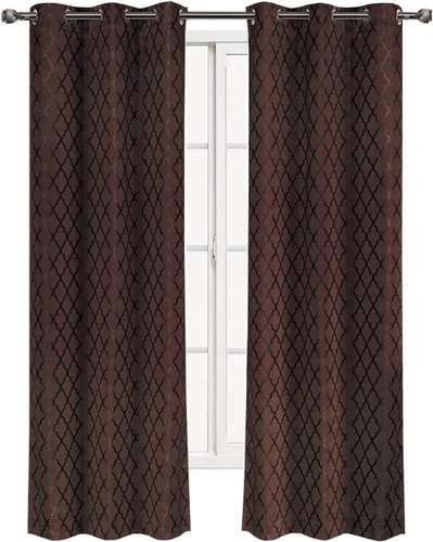 Vista 16 de Panel de cortina para oscurecimiento de ventana, con arandela, en tejido jacquard, paneles en par, juego de 2 paneles de Willow Jacquard