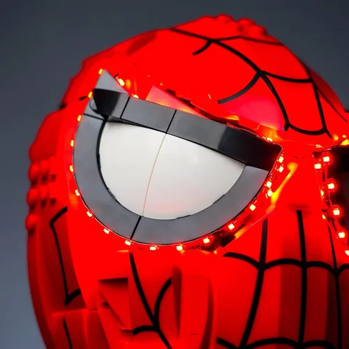 Vista 4 de VONADO Luz LED de control de luz compatible con Lego Spider Man's Mask 76285 (solo luces, sin modelos), kit de iluminación creativa, accesorios