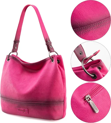 Vista 4 de Wrangler Hobo Bags for Women Vegan Leather Top Handle Shoulder Purses and Handbags