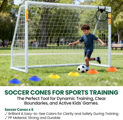 Vista 7 de Soccer Goal - 12x6/10x6/8x6/6x4FT PVC Soccer Goals for Backyard