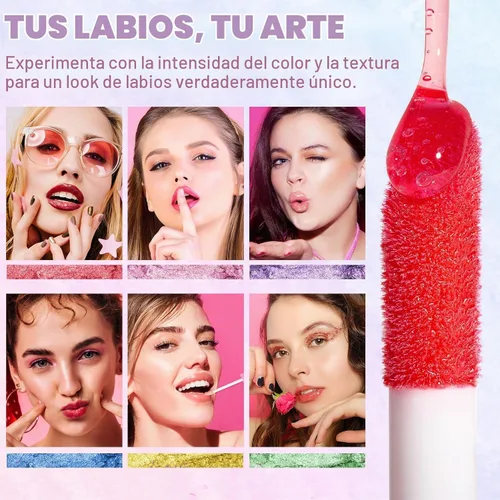 Vista 7 de Jcoos Kit de fabricación de brillo de labios, kit de fabricación de brillo de labios, divertido kit de bálsamo labial para hacer tu propio brillo