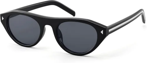 Vista 11 de AZorb Lentes de sol ovalados pequeños retro con diseño de ojo de gato para Tortuga/Marrón degradado