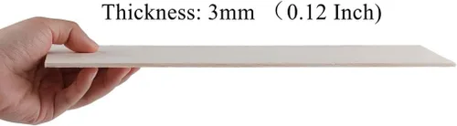 Vista 5 de Paquete de 12 hojas de madera de balsa de 1/8 de 4 x 6 pulgadas, tablero de madera contrachapada natural sin terminar para Cricut, hacer modelos