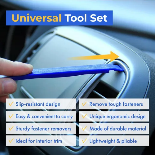 Vista 4 de Tresalto - Kit de herramientas para quitar la tapicería del automóvil - Juego de 5 piezas para salpicadero, panel de puerta, removedor de clips