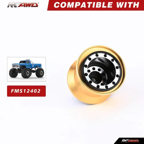 Vista 3 de RCAWD 1.0 Beadlock llantas de latón 4 piezas 1.0 Plus ruedas diseño único para 1/18 1/24 RC Crawler TRX4M AXI24 SCX24 FCX24 FCX24 mejoras, 1.69