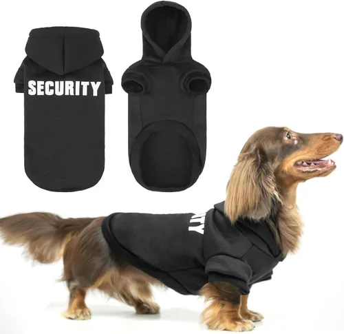Vista 20 de BINGPET - Sudaderas con capucha de seguridad para perros, suéter para cachorros, abrigos para perros para clima frío, suéter con capucha abrigado
