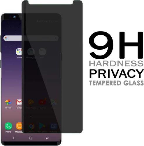 Vista 2 de PUNKSHIELD - Protector de pantalla de vidrio templado para Note 9, universal, compatible con funda 9H HD, sin burbujas, curvada de 0.013 in