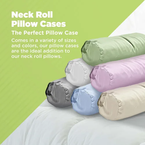 Vista 2 de Funda de almohada de algodón orgánico con tejido de satén de 500 hilos, tela suave y transpirable, con diseño de manga cerrada, funda de almohada