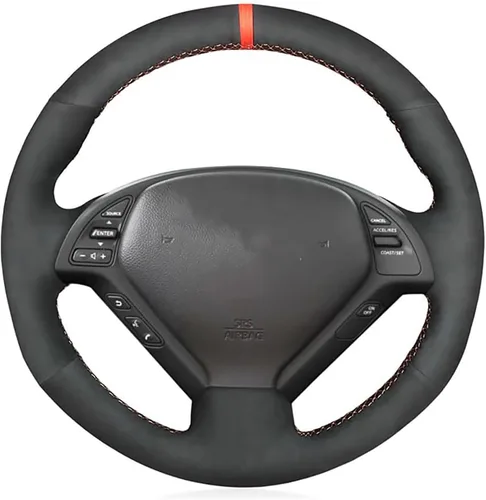 Vista 15 de Loncky - Funda de cuero para volante color beige, ajuste personalizado para Infiniti G37/ Infiniti G35/ Infiniti EX35 /Infiniti EX25/ Infiniti EX37