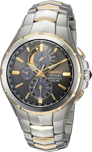 Vista 6 de Coutura Reloj cronógrafo con alarma y calendario perpetuo solar para hombre Stainless Steel Case & Bracelet, Light-Powered, 6-Month Power Reserve