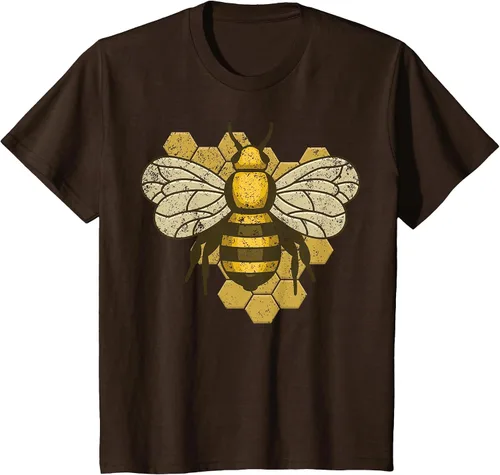Vista 60 de Retro Beekeeper Beekeeper Honey Bumblebee Vintage Saves Bees T-Shirt Asphalt Grey