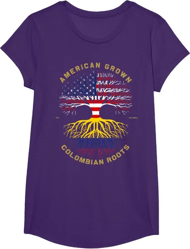 Vista 58 de Camiseta de regalo con la bandera de Estados Unidos con árbol de raíces colombianas