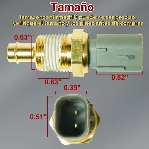 Vista 4 de Sensor de Temperatura del Refrigerante del Motor 5149077AB para 2011-2020 Ram 1500 2500 3500, Dodge Avenger Challenger Charger Dakota Durango, Jeep