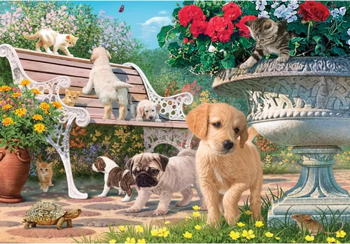 Vista 7 de Anatolian Puzzle - Gatos en la playa, rompecabezas de 260 piezas, #3322, marrón/a