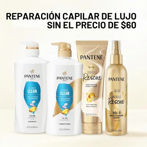 Vista 7 de Pantene Classic Clean 72 HR Acondicionador nutritivo 25.1 onzas líquidas