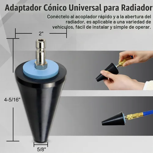Vista 4 de Kit de recarga de vacío de refrigerante, sistema de refrigeración, kit de herramientas de purga y llenado al vacío del radiador, relleno de Estuche