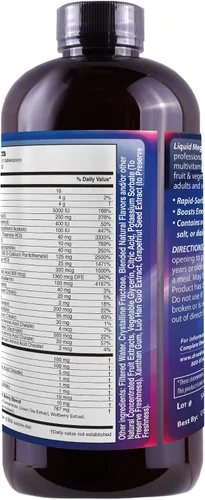 Vista 3 de Líquido Mega de suplementos multivitamínicos & Minerales 16oz. [Salud y belleza]