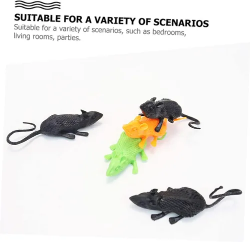 Vista 7 de BESPORTBLE Ratones de juguete falsos para diseño de escena Pe Material Decoración para Halloween Regalo perfecto