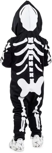 Vista 5 de Tipsy Elves Skeleton Halloween Costume Jumpsuit for Babies and Toddlers Unisex Sizing